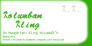 kolumban kling business card